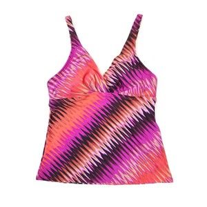 Dana Buchman Multicolor Underwire Support Tankini Swim Top Womens Size 6
